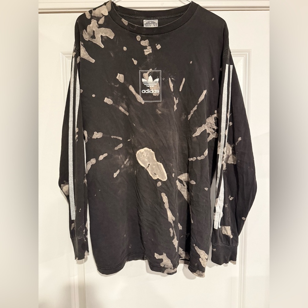 Adidas Black and White Cotton Tee